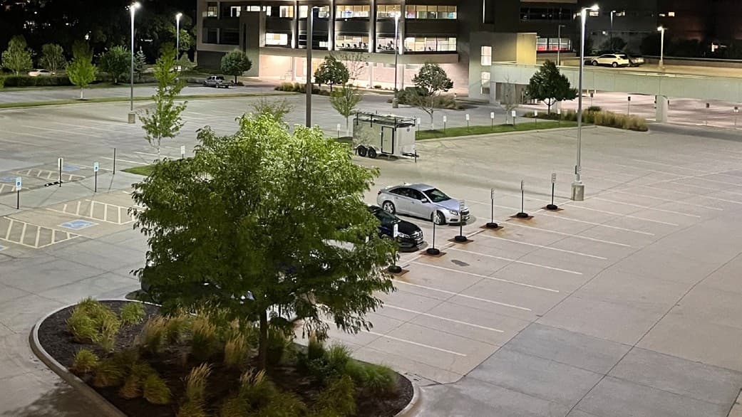 parking lot lighting after
