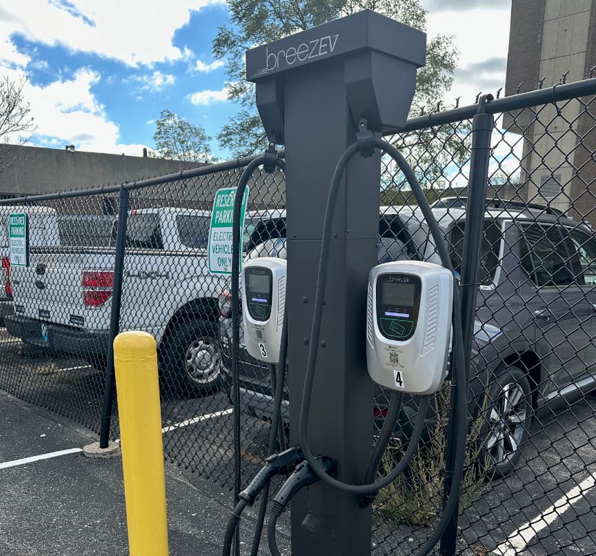 EV chargers at the fire department