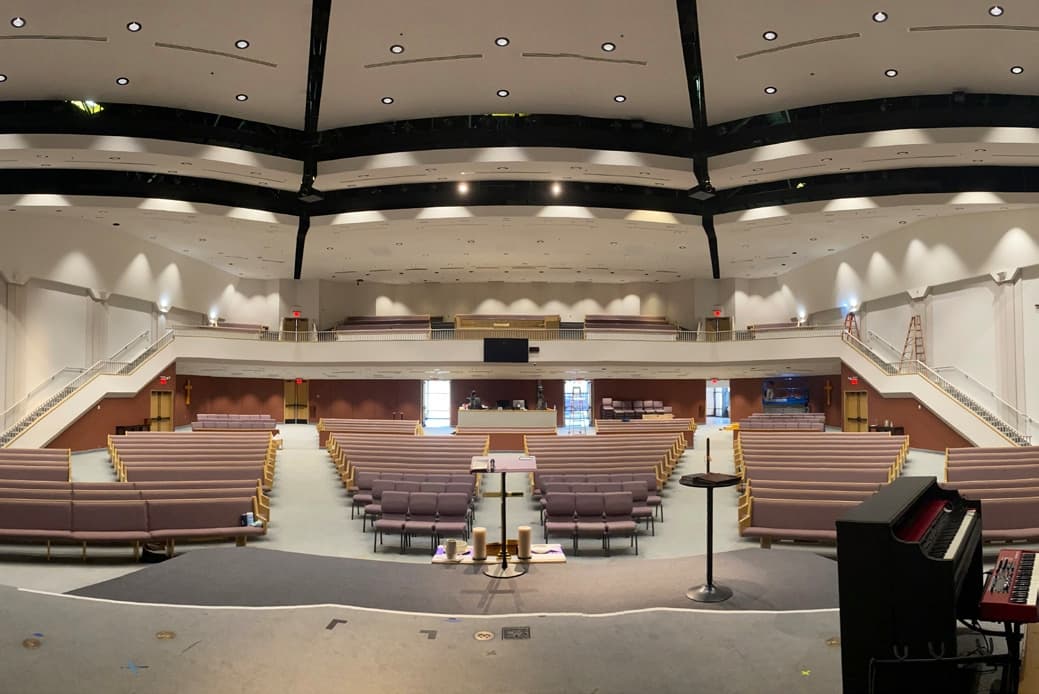 New Covenant Church Worship Center Lighting Retrofit, after